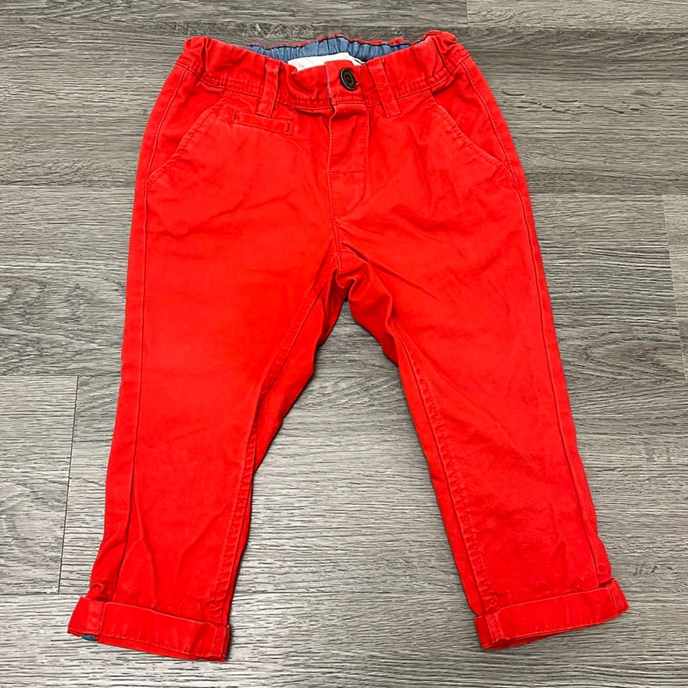 L.O.G.G. Label of Graded Goods Baby Toddler Red Khaki Pants - size 12-18m